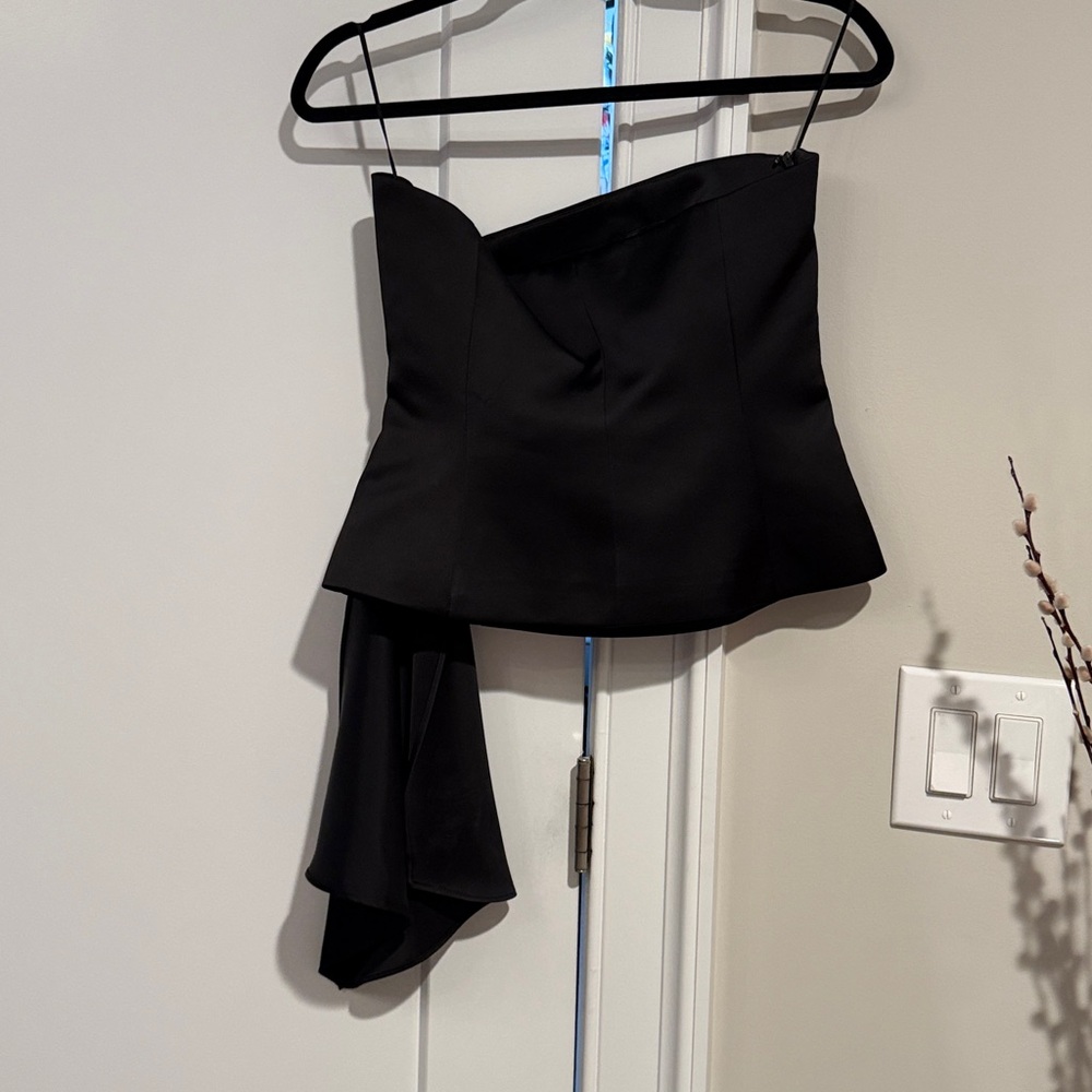 ZARA Elegant Black Asymmetrical Top NWT MEDIUM